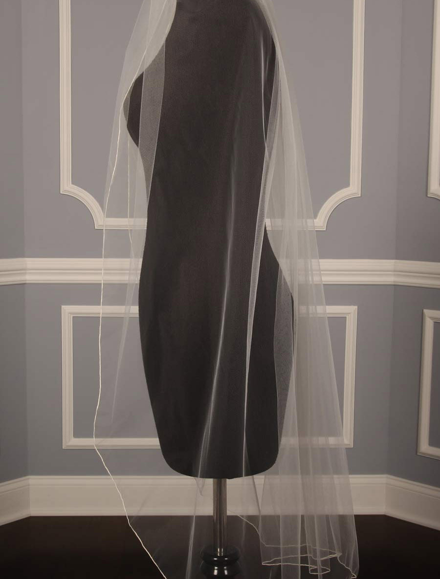 Your Dream Dress S42VL Ivory Fingertip Length Tulle with Rolled Pencil Edge Bridal Veil