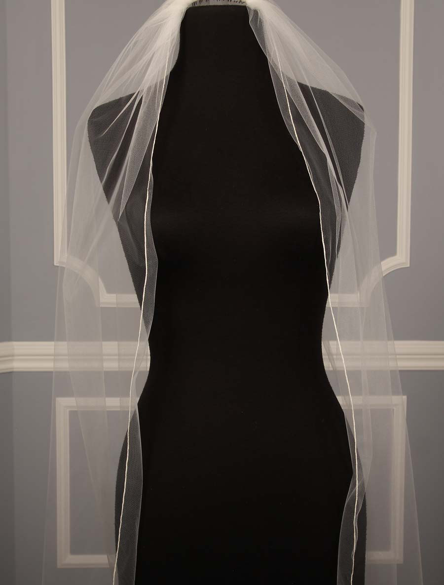 Your Dream Dress Exclusive S42VL Diamond White Fingertip Length Bridal Veil, view 3