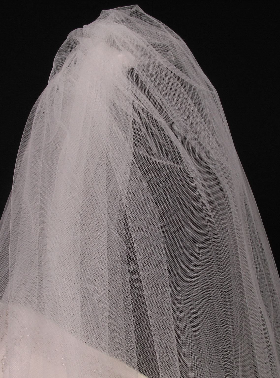 Your Dream Dress Exclusive S2622VL Diamond White Waist Length Bridal Veil, view 9
