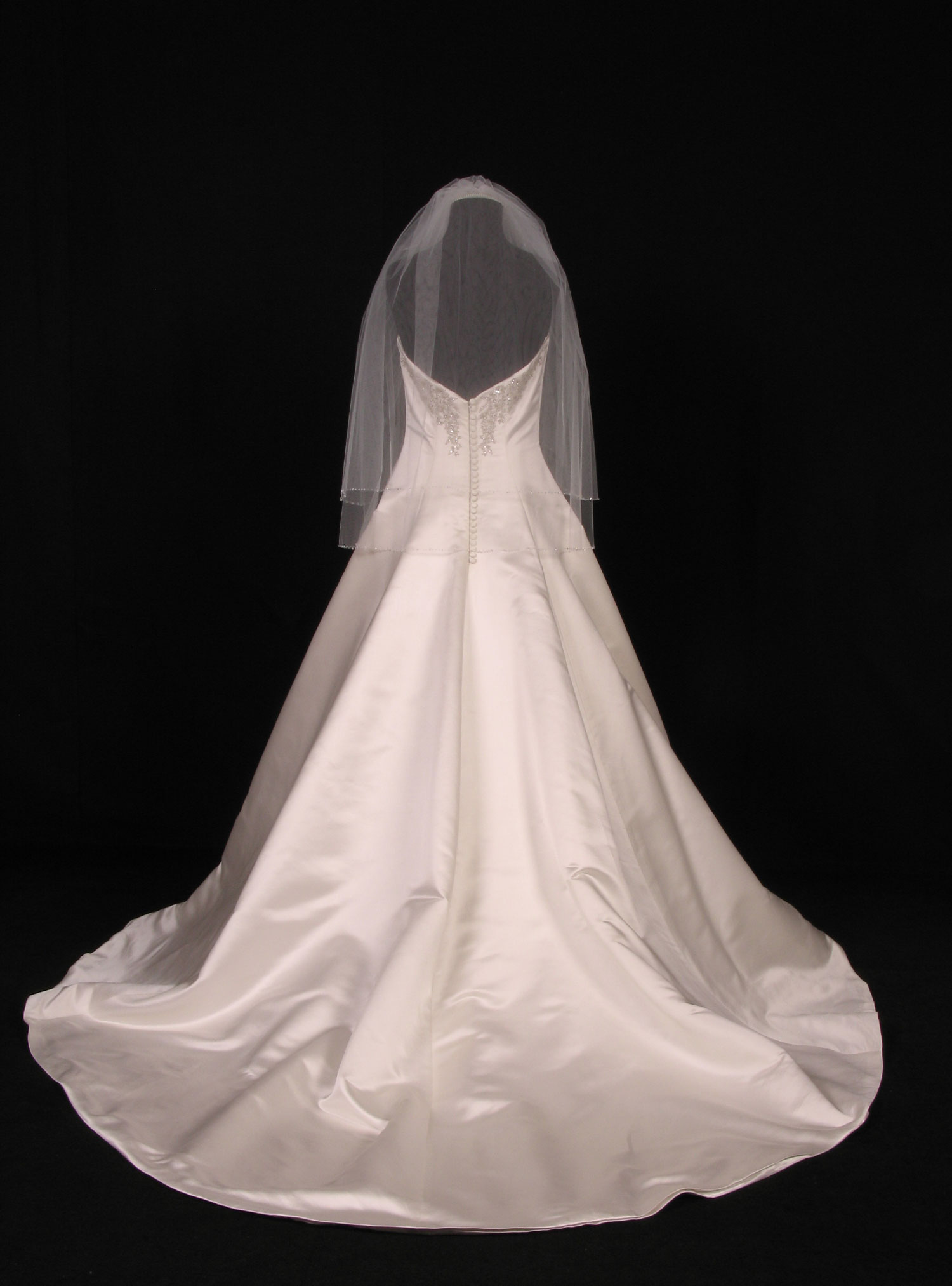 Your Dream Dress Exclusive S2622VL Diamond White Waist Length Bridal Veil, view 11