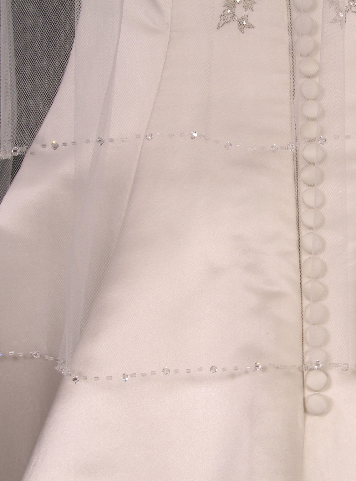 Your Dream Dress Exclusive S2622VL Diamond White Waist Length Bridal Veil, view 13