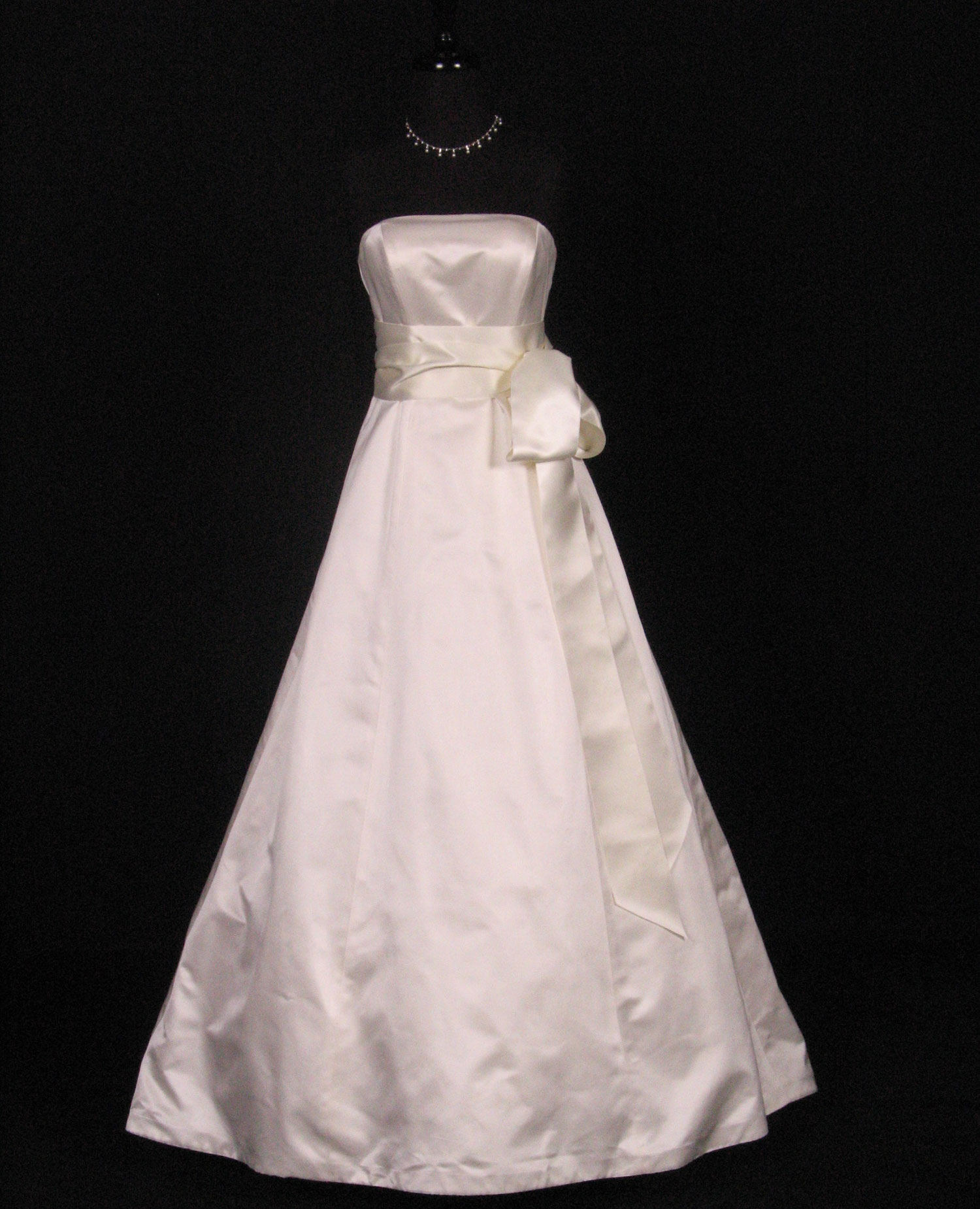 Ivory Double Faced Satin Ribbon Sash
