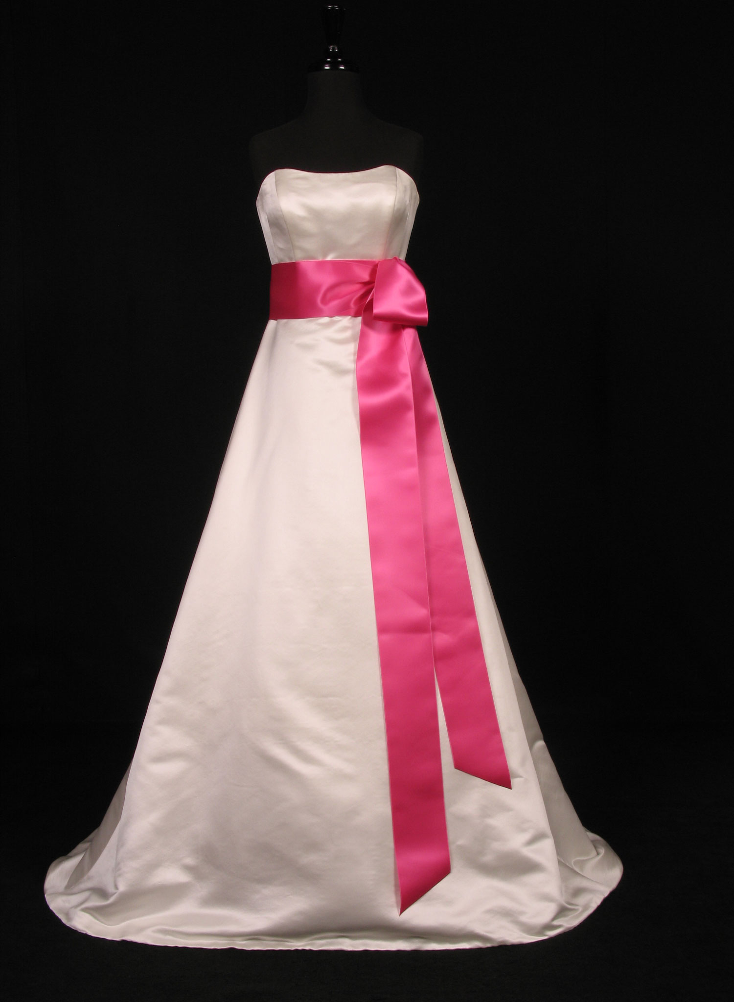 Hot Pink Double Faced Satin Ribbon Sash on Sale Your Dream Dress