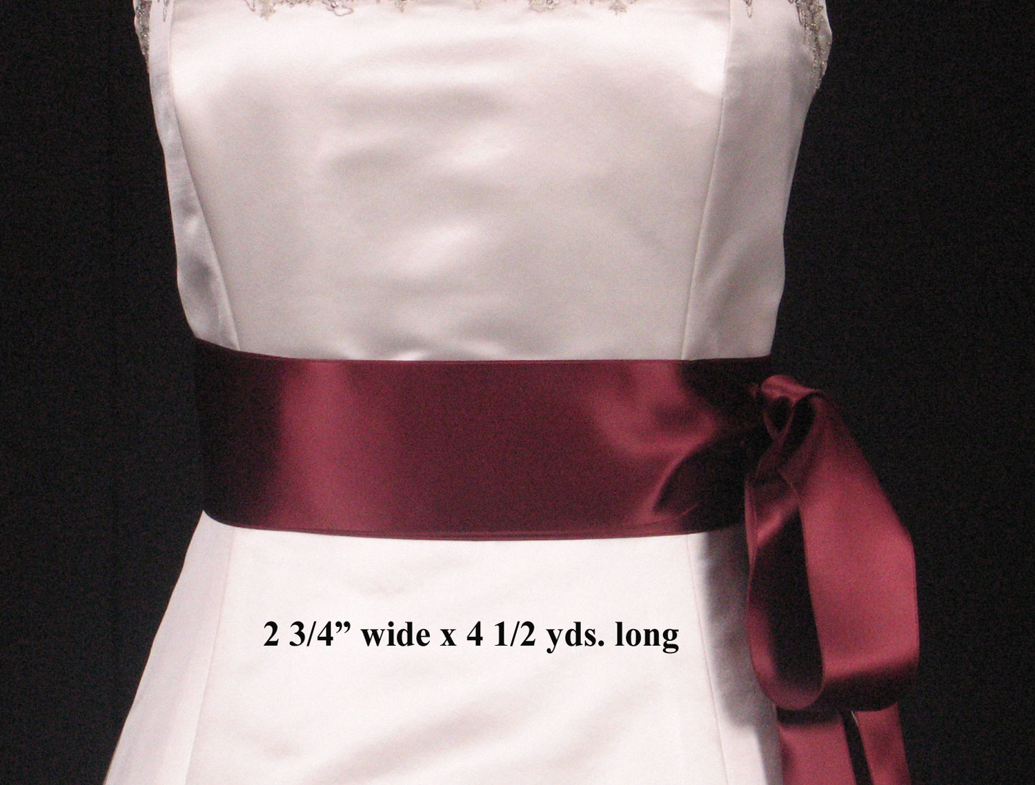 burgundy sash
