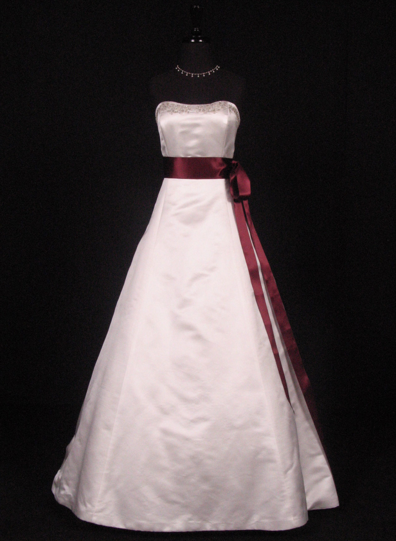 burgundy sash