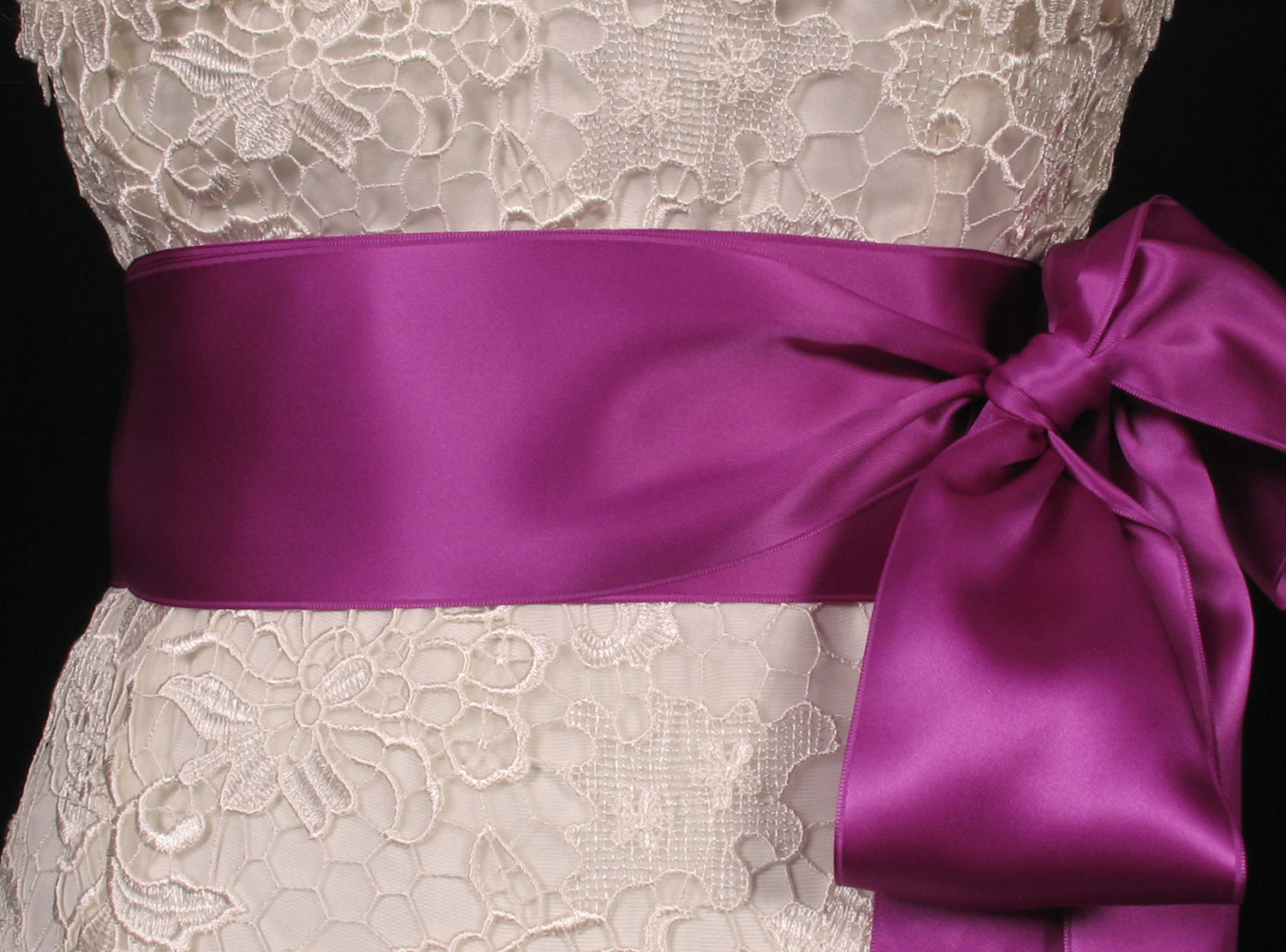 Purple Double Faced Satin Ribbon Sash On Sale - Your Dream Dress