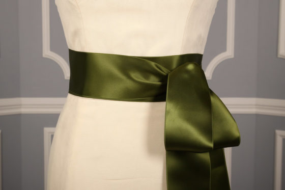 True Moss Double Faced Satin Ribbon Sash