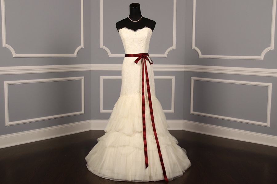 Dark Ruby Sash Belt Swiss Double Faced Satin Ribbon for Formal Gown Bridal Dress
