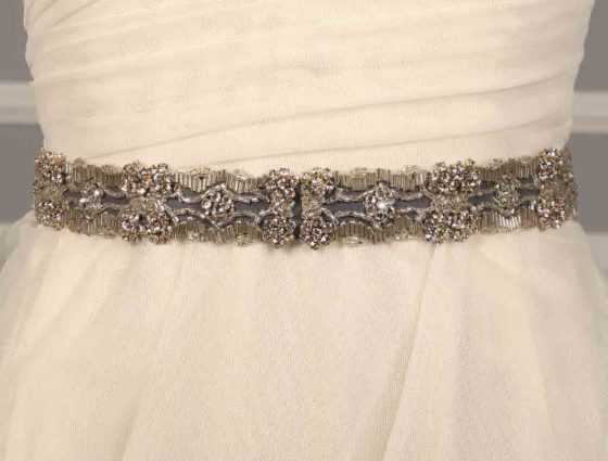 Ossai Black Embellished Bridal Sash