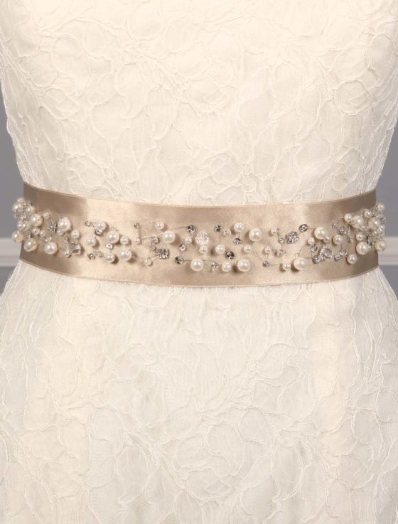 champagne bridal belt
