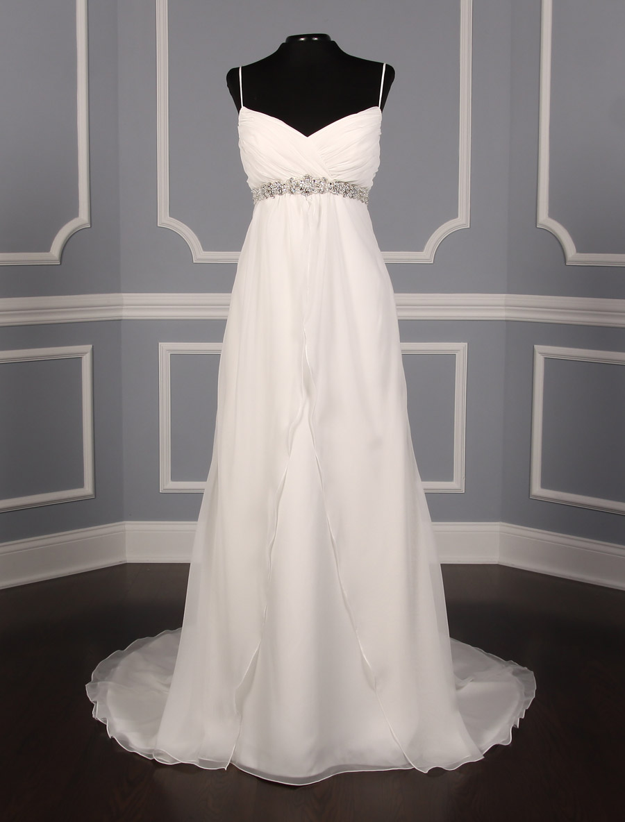 Casablanca Bridal 1935 Beaded Aline Wedding Dress Chiffon Gown Beading  Straps | eBay