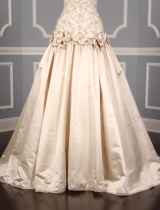 Eve of Milady wedding dress pleated skirt, front