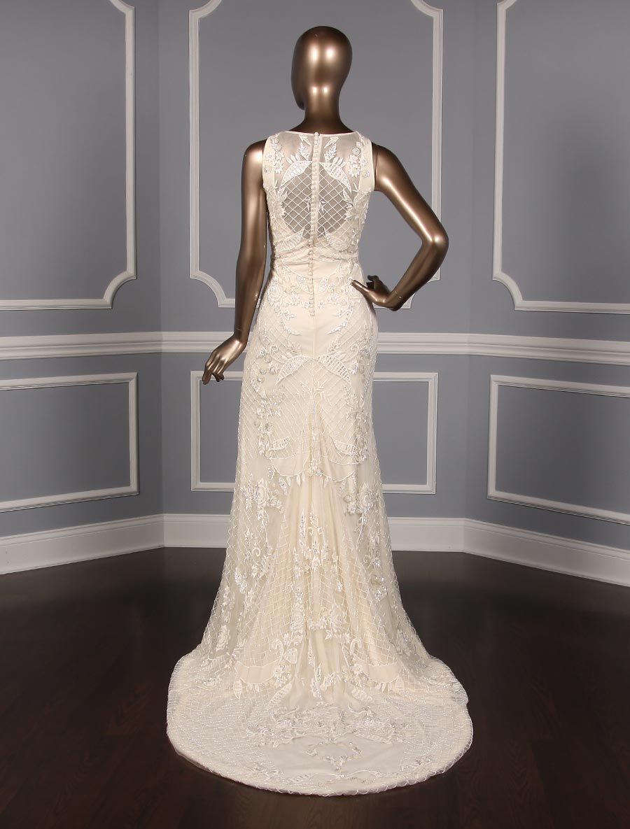 Carmen Marc Valvo Evelyn C90071 Wedding Dress Size 8, view 8