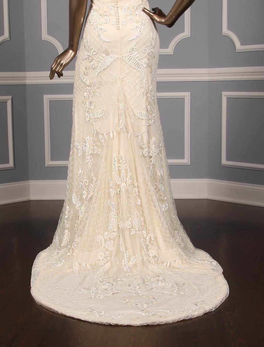Carmen Marc Valvo Evelyn C90071 Wedding Dress Size 8, view 11