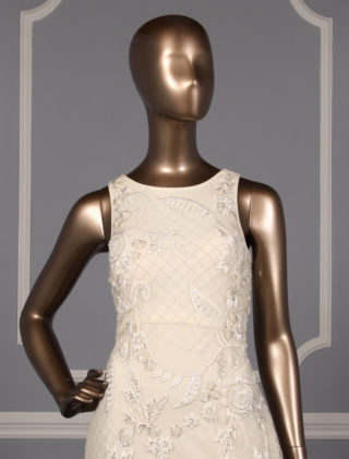 Carmen Marc Valvo Evelyn C90071 Wedding Dress Size 8, view 4
