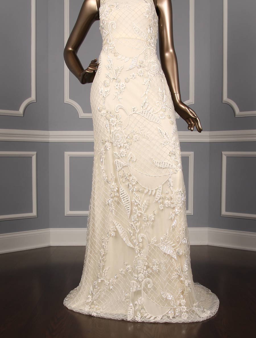 Carmen Marc Valvo Evelyn C90071 Wedding Dress Size 8, view 5