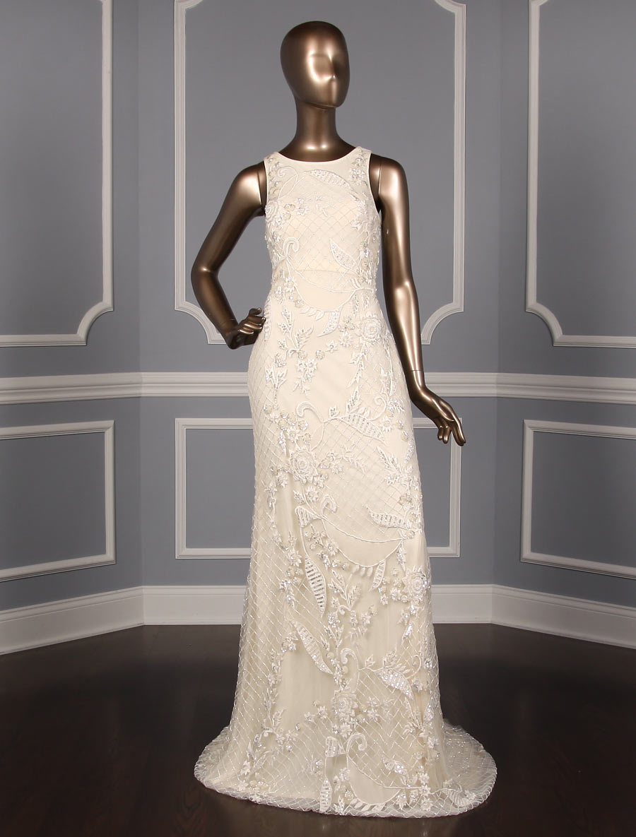 Carmen Marc Valvo Evelyn C90071 Wedding Dress Size 8, view 3