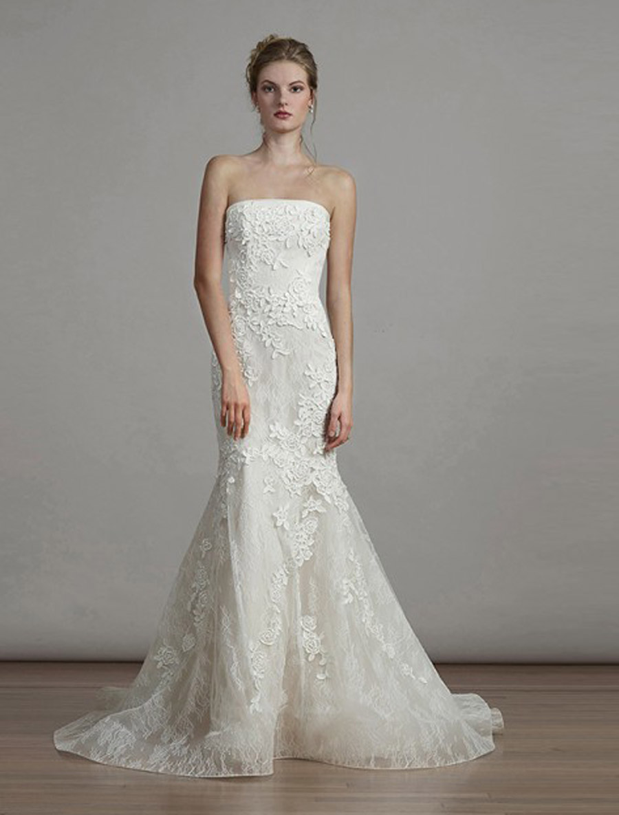 chinese dress ladies Strapless Beaded Wedding Dresses Trumpet Lace Sweetheart Wedding Gowns SWD0069