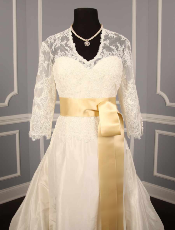 White Coffee Swiss Double Faced Satin Ribbon Sash Bridal Belt 2.75 wide